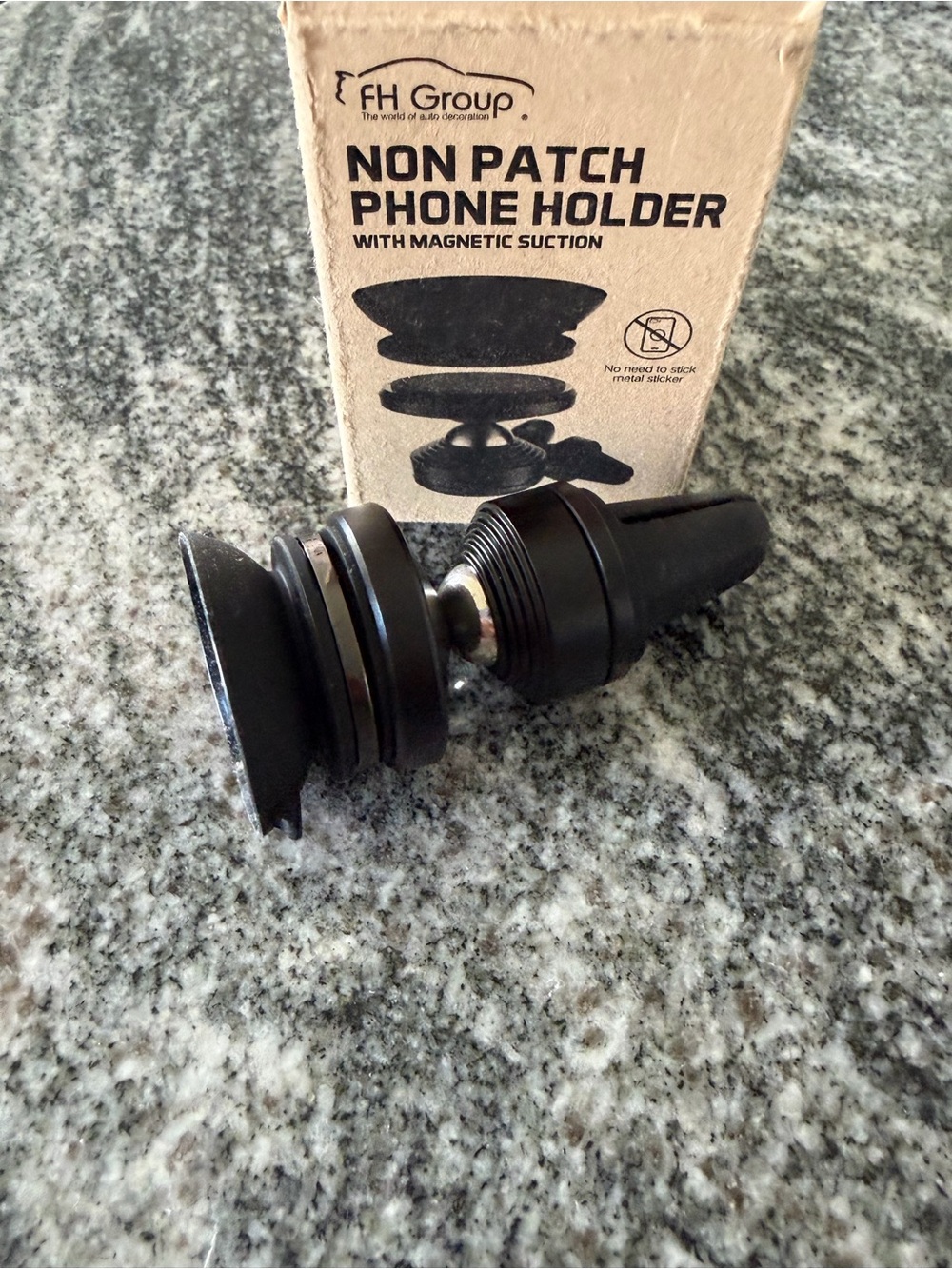 FH Group Non Patch Magnetic Car Phone Holder (Black)